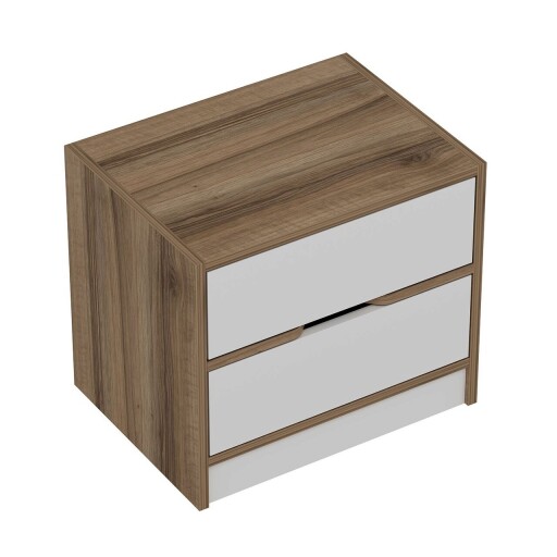 Noptiera, Minerva, Elina, 54x40x47 cm, PAL, Nuc/Alb