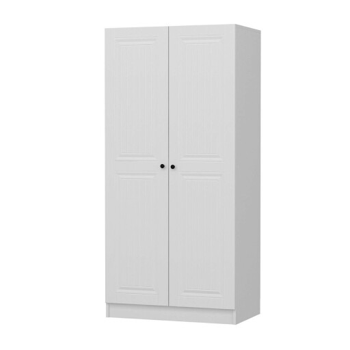 Dulap pentru haine, Minerva, Kale Membran White, 90x210x52 cm, PAL, Alb