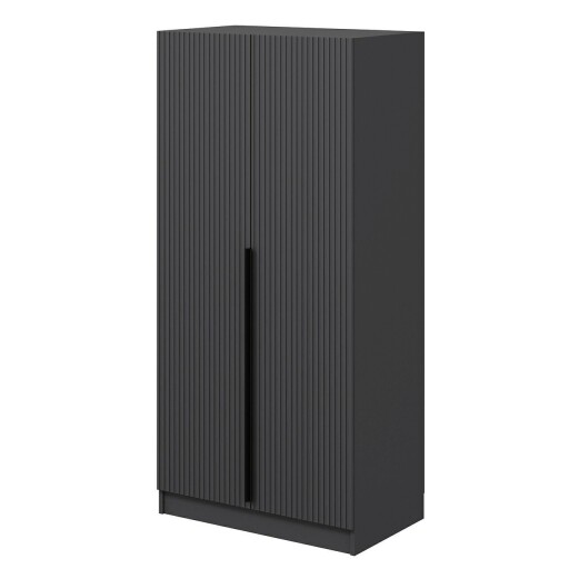 Dulap pentru haine, Minerva, Kale Plus Membrane Anthracite, 90x210x52 cm, PAL, Antracit