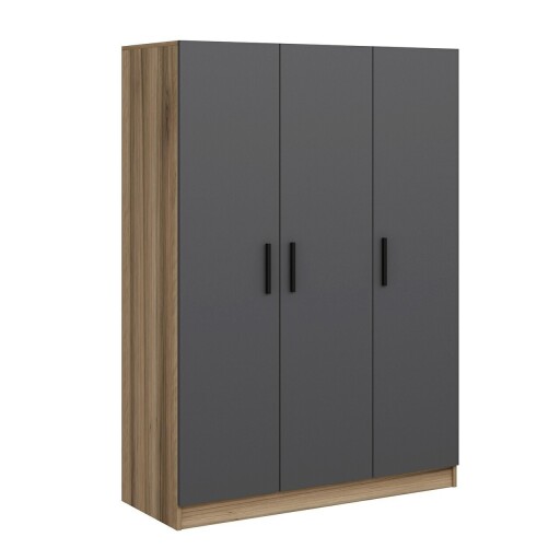 Dulap pentru haine, Minerva, Kale Anthracite, 135x190x52 cm, PAL, Antracit