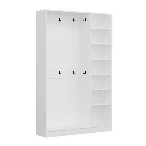 Cuier de perete, Minerva, Noah, 135x210x35 cm, PAL, Alb