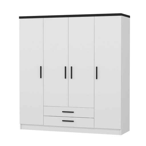 Dulap pentru haine, Minerva, Kale Plus, 180x190x52 cm, PAL, Alb