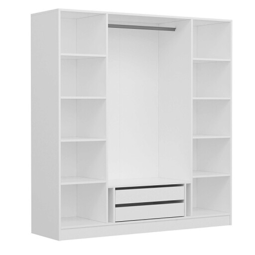 Dulap pentru haine, Minerva, Kale, 180x210x52 cm, PAL, Alb