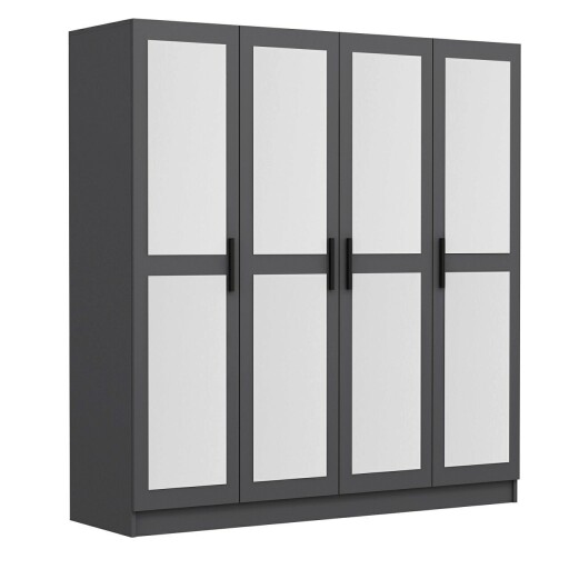 Dulap pentru haine, Minerva, Kale, 180x210x52 cm, PAL, Antracit