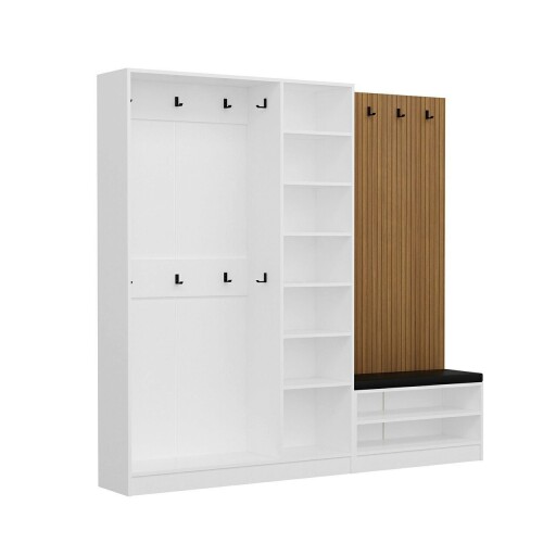 Cuier de perete, Minerva, Noah, 225x210x35 cm, PAL, Alb