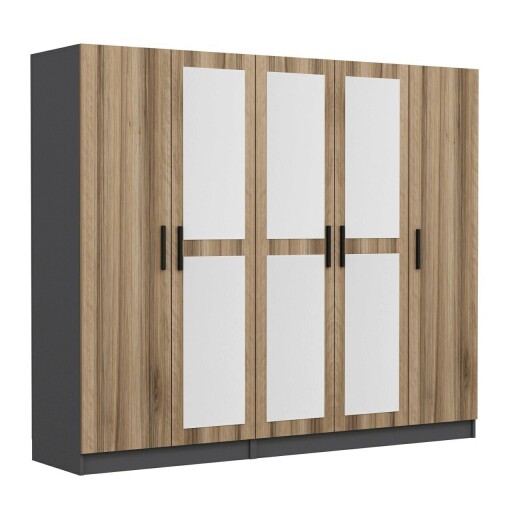 Dulap pentru haine, Minerva, Kale, 225x210x52 cm, PAL, Dore