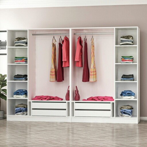 Dulap pentru haine, Minerva, Kale, 270x190x52 cm, PAL, Maro