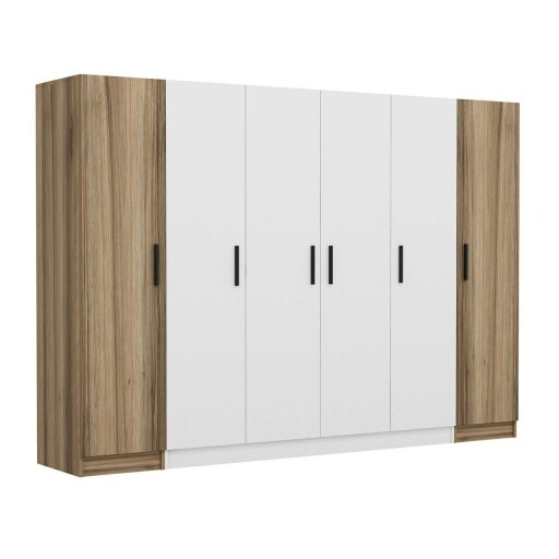 Dulap pentru haine, Minerva, Kale, 270x190x52 cm, PAL, Alb