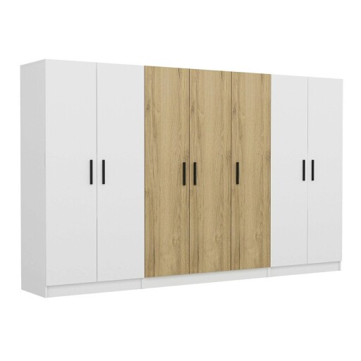 Dulap pentru haine, Minerva, Kale, 315x190x52 cm, PAL, Alb