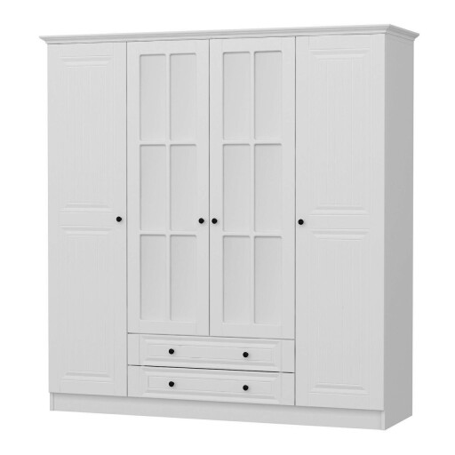 Dulap pentru haine, Minerva, Kale, 180x190x52 cm, PAL, Alb