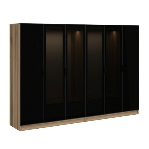 Dulap pentru haine, Minerva, Kale, 270x210x52 cm, PAL, Fumuriu