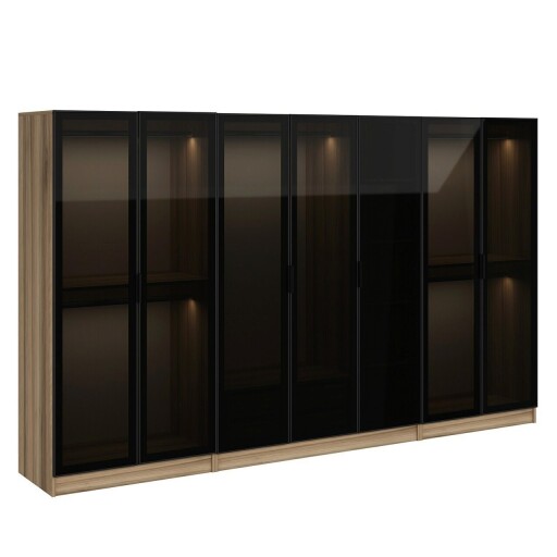 Dulap pentru haine, Minerva, Kale, 315x210x52 cm, PAL, Fumuriu