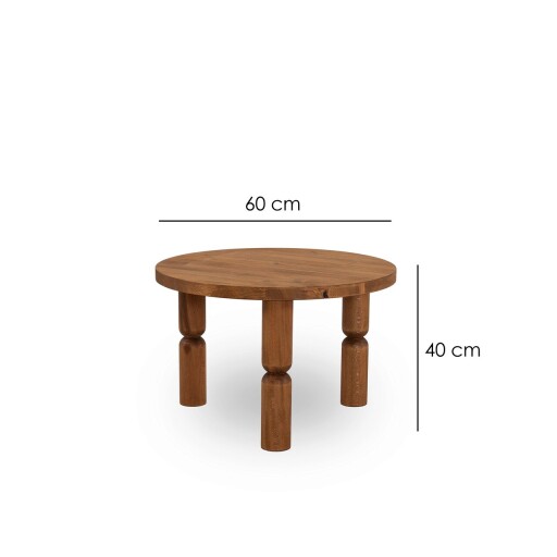 Masuta de cafea, Neostill, Ida 60, 60x40x60 cm, Lemn de fag, Castan