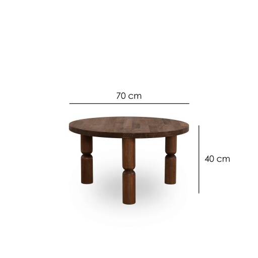 Masuta de cafea, Neostill, Ida 70, 70x40x70 cm, Lemn de fag, Maro