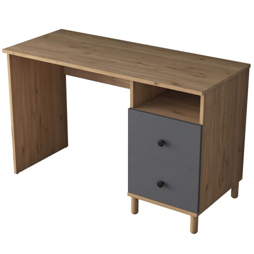 Birou, Rani, HA109, 120x73 cm, PAL, Nuc / Antracit