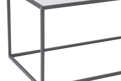 Masuta de cafea, Caliente, Lizbon, 90x40x50 cm, STICLA FUMAT, Negru