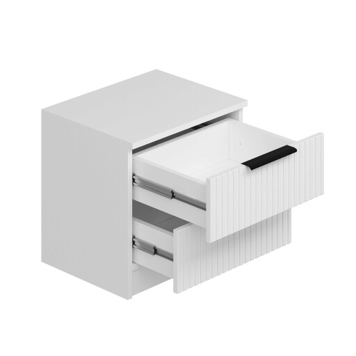 Noptiera, Minerva, Kale Plus, 50x47x40 cm, PAL, Alb