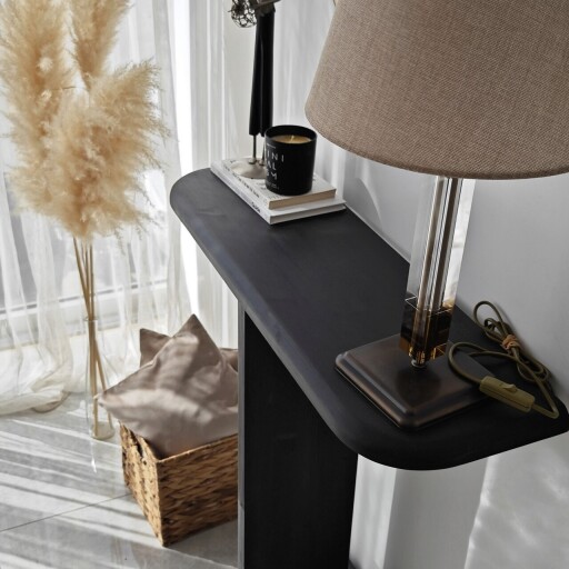 Dulap, Neostill, Pratico, 80x85x25 cm, Lemn masiv, Antracit