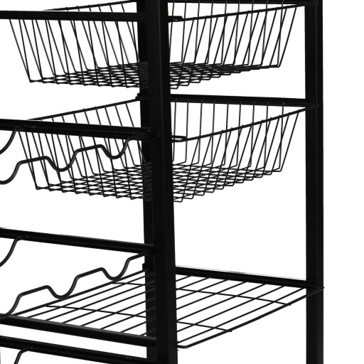 Masa de bar, Puqa Design, Laney, 32x90x86 cm, PAL, Pin Atlantic / Negru