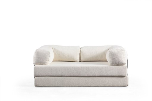 Canapea extensibila 2 locuri, Artie, 560ARE4160, Poliester, Alb