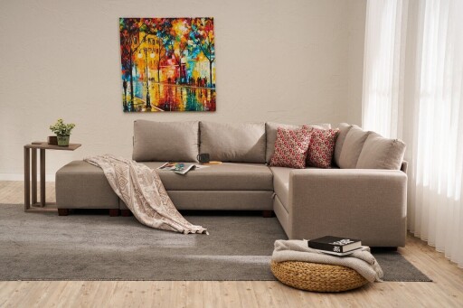 Coltar, Balcab Home, 825BLC5256, Lemn / PAL, Bej