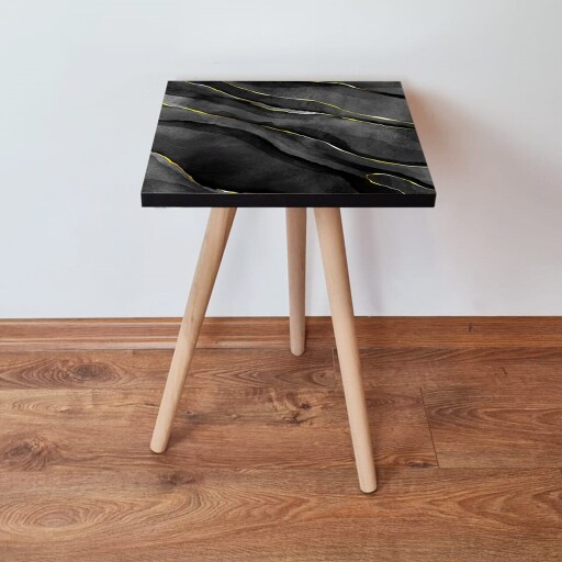 Masuta, Hanah Home, Shp164, Negru / Auriu / Alb