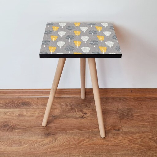 Masuta, Hanah Home, Shp186, Gri / Alb / Negru / Galben