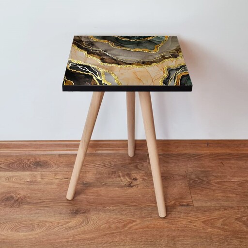 Masuta, Hanah Home, Shp219, Bej / Auriu / Galben / Negru