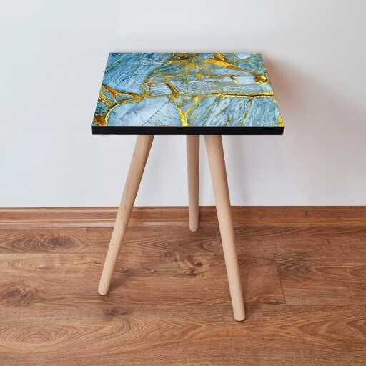 Masuta, Hanah Home, Shp235, Albastru / Auriu