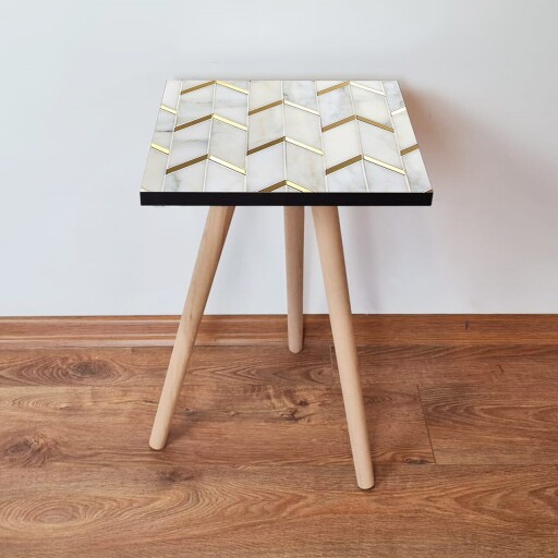 Masuta, Hanah Home, Shp273, Alb / Gri / Auriu