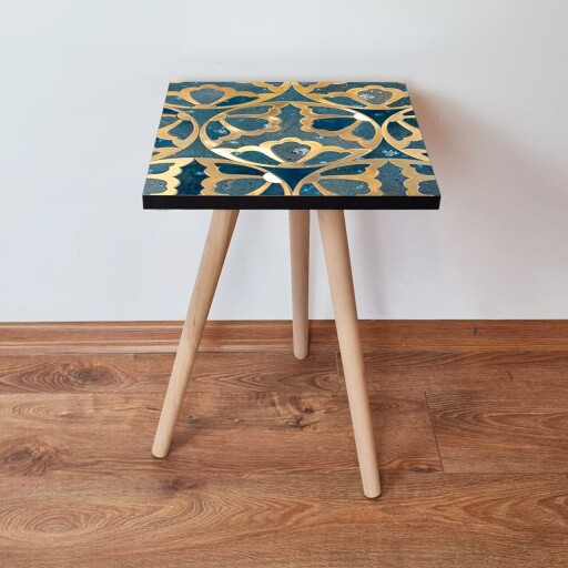 Masuta, Hanah Home, Shp274, Albastru / Auriu