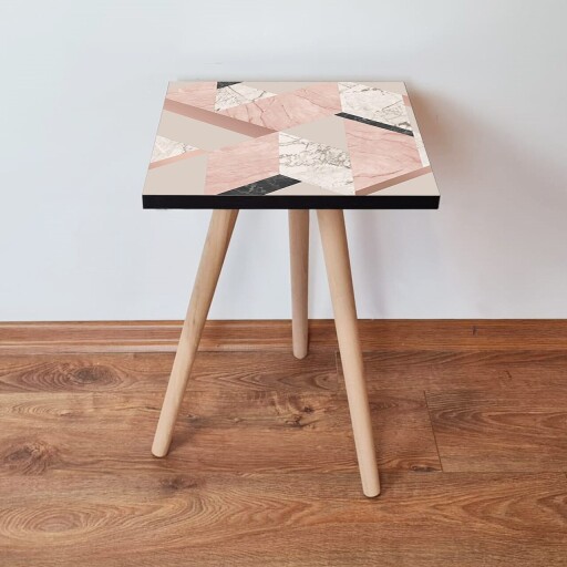 Masuta, Hanah Home, Shp317, Roz / Bej / Alb / Negru