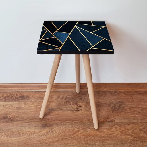 Masuta, Hanah Home, Shp321, Bleumarin / Albastru / Auriu