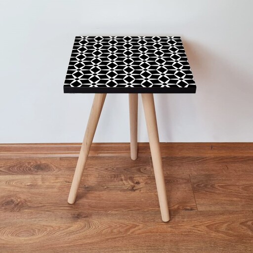 Masuta, Hanah Home, Shp395, Alb/Negru