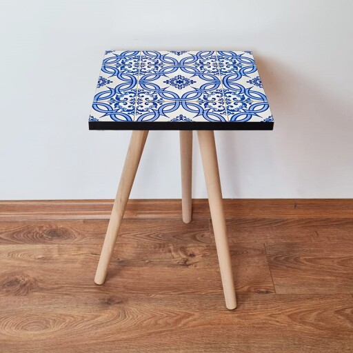 Masuta, Hanah Home, Shp41, Alb / Bleumarin