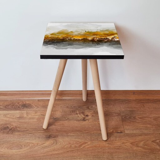 Masuta, Hanah Home, Shp81, Alb / Negru / Auriu