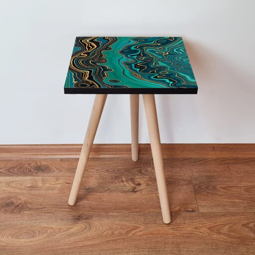 Masuta, Hanah Home, Shp87, Verde / Aur / Negru