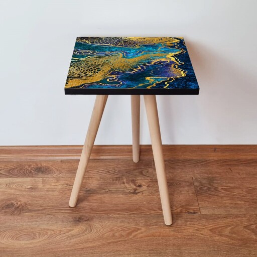 Masuta, Hanah Home, Shp91, Bleumarin / Albastru / Auriu / Mov