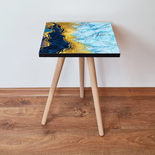 Masuta, Hanah Home, Shp92, Bleumarin / Albastru / Auriu / Alb