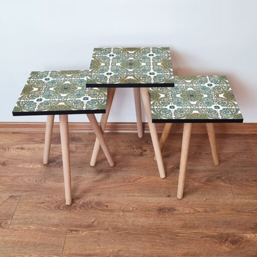 Set masute 3 piese, Hanah Home, 3Shp39, Multicolor