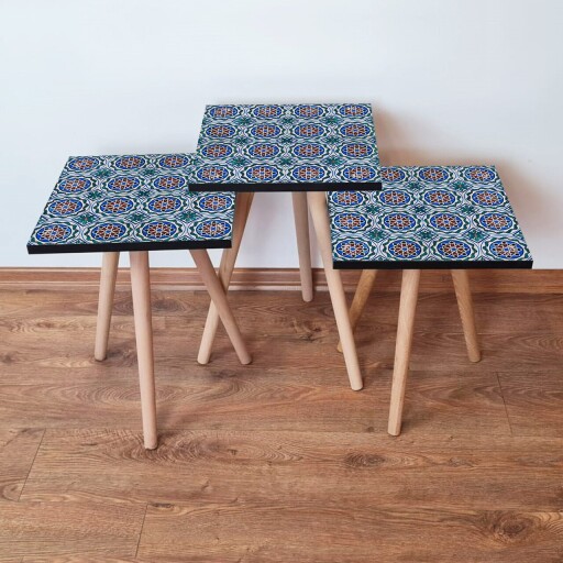 Set masute 3 piese, Hanah Home, 3Shp50, Multicolor