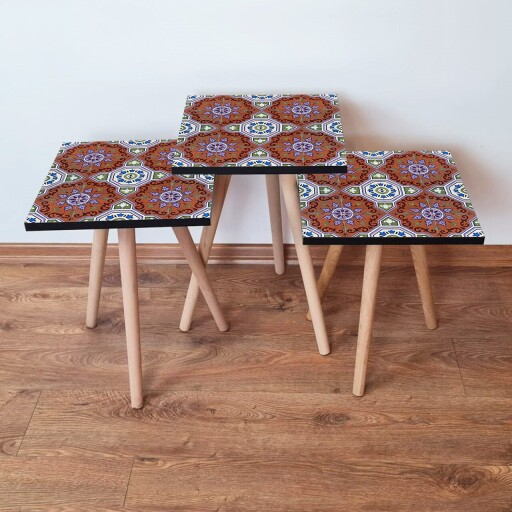 Set masute 3 piese, Hanah Home, 3Shp51, Multicolor