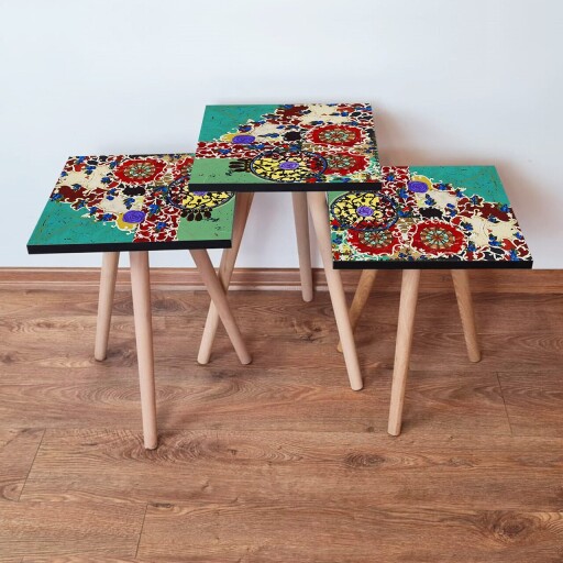 Set masute 3 piese, Hanah Home, 3Shp56, Multicolor