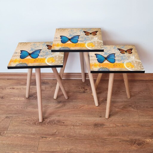 Set masute 3 piese, Hanah Home, 3Shp58, Multicolor