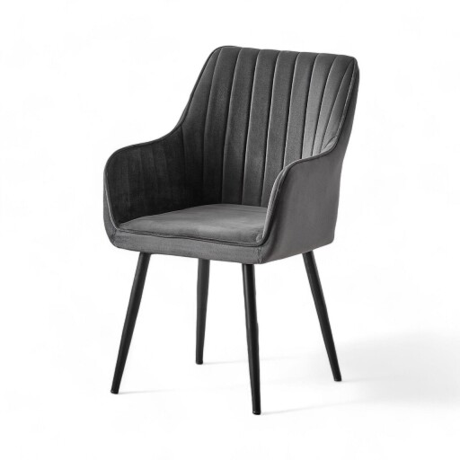 Set scaune 2 piese, Hanah Home, Nova, Antracit / Negru