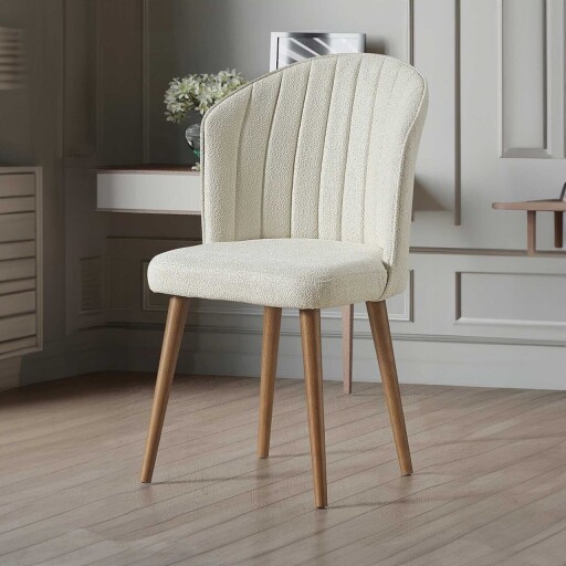 Set scaune 2 piese, Hanah Home, Rubi, Crema/Nuca