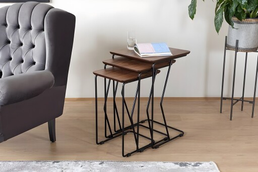 Set masute 3 piese, Hanah Home, Ren, Maro