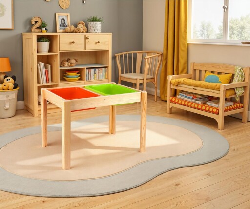 Masa pentru copii, Hanah Home, BLTYZ-AKTV020, Stejar