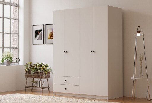 Dulap pentru haine, Hanah Home, Rb-067, Alb mat