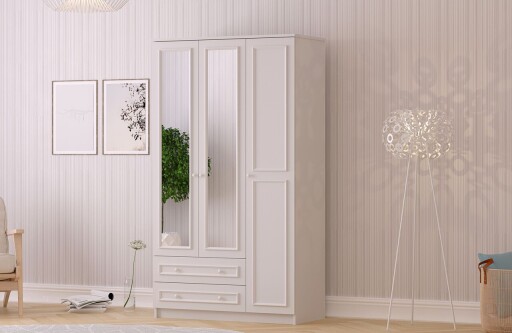 Dulap pentru haine, Hanah Home, Rb-186-01, Alb mat